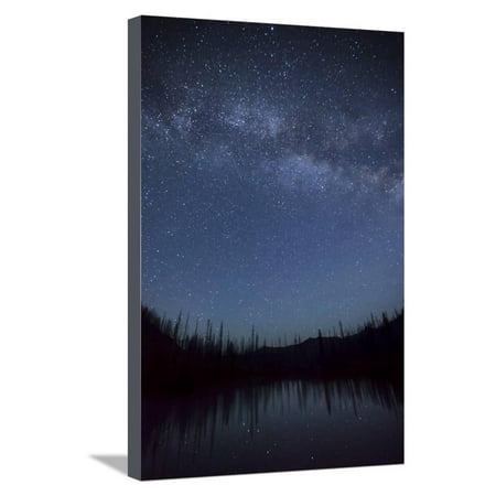 Milky Way and Stars over Upper Bernard Lake in the Seven Devil Mountains in Central Idaho Stretched Canvas Print Wall Art By Ben (Best Way To Stretch Upper Back)