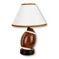 thumbnail image 2 of 13.5" Tall Ceramic Table Lamp, Football Shaped, Linen Shade, 2 of 2
