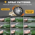 thumbnail image 6 of RainPoint Garden Hose Nozzle Sprayer, Watering Nozzles Heavy Duty Metal Flow Control 9 Types of Sprays, 6 of 13