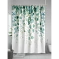 thumbnail image 5 of Fsddascl Eucalyptus Leaves Shower Curtain Set - 72" x 78" Washable Bathtub Curtain with 12 Hooks, Green Botanical Summer Spring Leaves Waterproof Fabric Stall Shower Curtains for Bathroom/Bathtub, 5 of 6