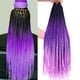 thumbnail image 1 of Trenzas de caja de pelo de ganchillo, 6 paquetes de 24.0 in, color morado degradado, 3 extensiones de pelo trenzado sintético de diosa senegalesa Twist Tissage Kanekalon, 22 mechones/paquete de 3.53 o, 1 of 5