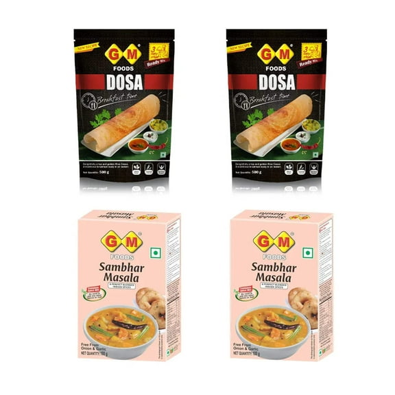 GM Foods Dosa Mix 500 Gram   Sambhar Masala 100 Gram (Combo)