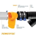 thumbnail image 3 of Brazalete flexible para control de polvo POWERTEC 70337 de 2,5 cm con abrazaderas, paquete de 1, 3 of 8