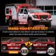 thumbnail image 4 of Nueva tira de luces estroboscópicas de emergencia para pedales de coche de 2 piezas, 60 pulgadas, 720 LED, luces de advertencia intermitentes de color blanco ámbar, 12 V, para SUV, 4 of 5