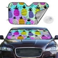 thumbnail image 4 of Goofa Graffiti Pineapples Printed Car Windshield Sunshade,Foldable Reflective Sun Visor,UV Protection Heat Blocker Sunshade,Car Cooling Accessory-Small, 4 of 7
