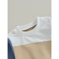 thumbnail image 5 of jxxiatang Baby Boys Pants Set, Contrast Color Long Sleeve Sweatshirt Sweatpants, 5 of 9