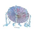 thumbnail image 4 of Paraguas chino-japonés de papel aceitado, hecho a mano, 81,3 cm, paraguas clásico de danza Rosa y azul, 4 of 9