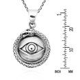 thumbnail image 4 of Mystical & Ancient Ouroboros Symbol w/ Eye Sterling Silver Necklace, 4 of 6