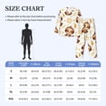 thumbnail image 4 of Honeii Sloth Yoga Pattern Mens Pajamas Set,2pcs Men's Lounge Long Sleeve Sleep Shirt and Pajama Bottoms Sleepwear Set,Mens Pjs Sets-Large, 4 of 7