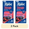 (2 pack) Ziploc Brand Storage Gallon Bags, School Supplies, Large Storage Bags for Food, 80 Count