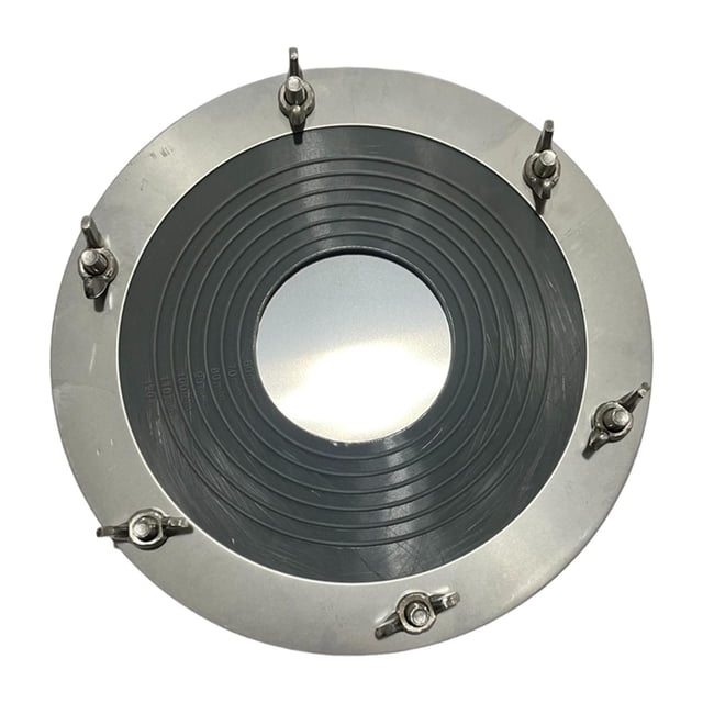 koolsoo Tent Stove Jack Round Base Flexible High Temperature Resistant Flue Flashing Black