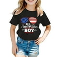 aDJFDG Funny Shirts for Teens Wolf Summer Independence Day English