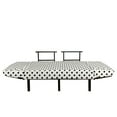 thumbnail image 3 of Geometric Futon Couch, Old Fashion Large Polka Dots Spots with Modern Digital Effects Minimalist Design, Daybed with Metal Frame Upholstered Sofa for Living Dorm, Loveseat, Black White, by Ambesonne, 3 of 4