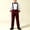 Wine, variant on Xdegoge Toddler Boys formal Suit Clothes Set Long Sleeve Button Down Dress Shirt with Bowtie and Suspender Pants Gentleman Outfit for Wedding Party