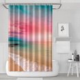 thumbnail image 1 of Surface de Plage Scène de Ciel Colorée (1) Rideaux de Douche Imperméables, Doublure de Douche Décorative en Polyester, Doublures de Rideau avec Crochets en Plastique 72x72 Pouces, 1 of 4