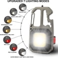 thumbnail image 2 of PCS Mini Luz de Trabajo Portátil 800 Lumen 7 Modos Llavero Linterna Impermeable Luces de Inspección Recargables, con Abrebotellas, Base Magnética, para Camping/Reparación/Emergencia JFHHH pequeña, 2 of 5
