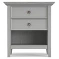 thumbnail image 4 of Simpli Home Amherst 24 inch Solid Wood Traditional Bedside Table in Fog Grey (Set of 2), 4 of 10