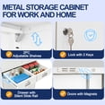 thumbnail image 5 of BESFUR Metal Storage Cabinet With Two Drawers and Adjustable Shelves for Garage, Office, Classroom - White, 5 of 9