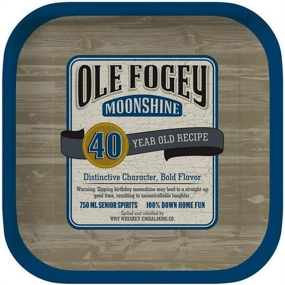 Various 40th Birthday Paper Plates, 8 Count, (8 Pack)