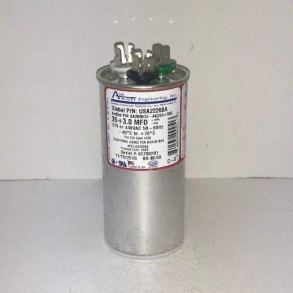 Replacement Capacitor Dual uF MFD x 440 VAC Tempstar Arcoaire Day & Night