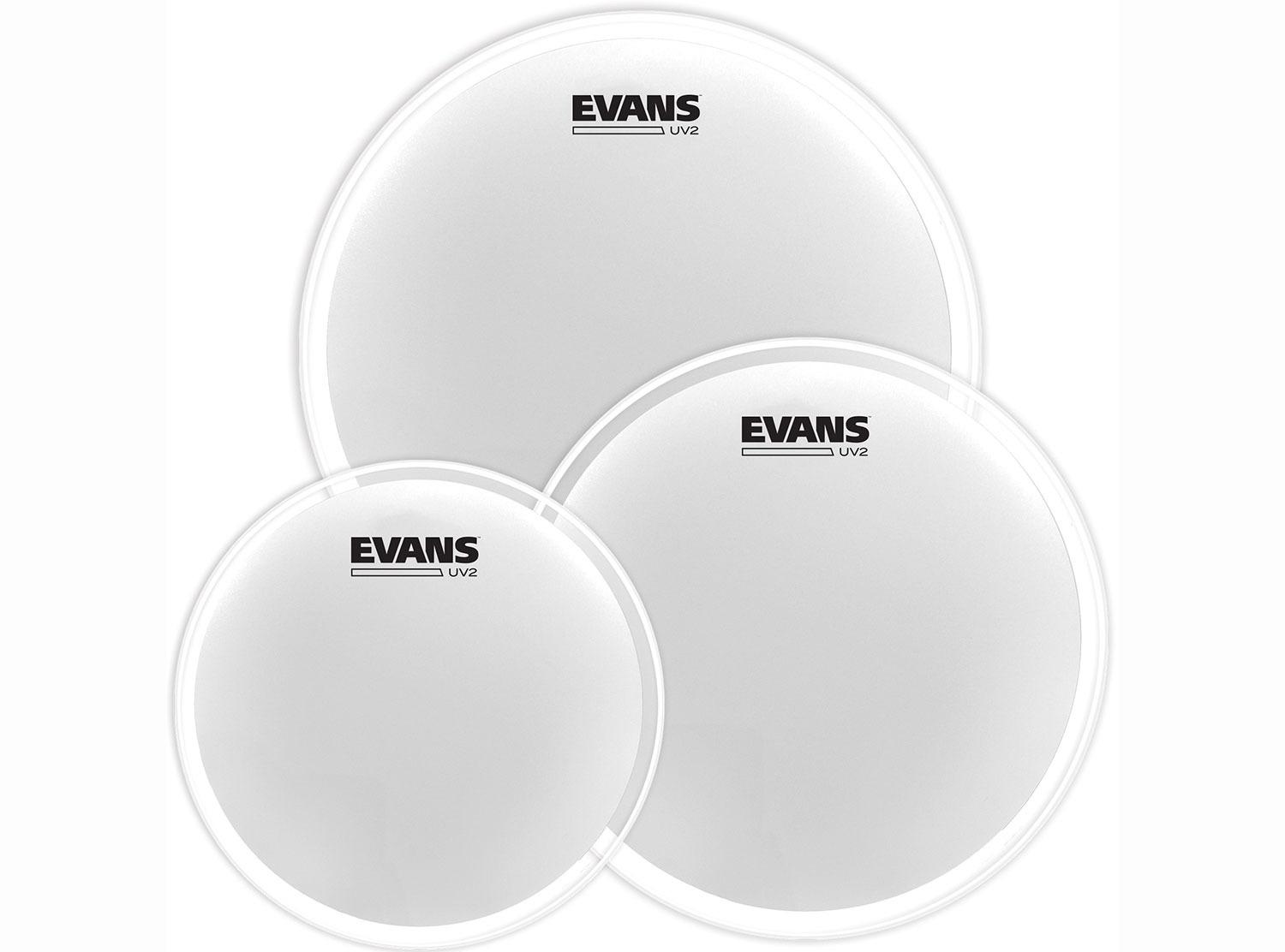 Evans UV2 Coated Fusion Tom Drum Head Pack 10"12"14"