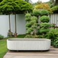 thumbnail image 3 of Lucia Cement Rectangular Pot, 3 of 9