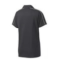 thumbnail image 6 of Sport-Tek Ladies Micropique Sport Wick Piped Polo-L (Iron Grey/ White), 6 of 6