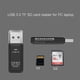 thumbnail image 2 of 2 en 1 Usb 3,0 doble ranura de alta velocidad adaptador Micro Sd Tf Sd lector de tarjetas de memoria para PC ordenador portátil, negro Feliz Sencillez, 2 of 5