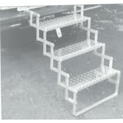 Brophy Products AS03 3-Step Aluminum RV Scissor Steps with 24" to 30" Rise