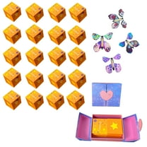 PATLOLLAV Surprise Gift Box Pop Up Boxes Pop Out Explosion Gift Box and Butterfly, Creativity Folding Bouncing Red Envelope Gift Box with Bag for Birthday Proposal Valentine's Day New Year,Yellow