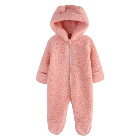 

FELEMO Newborn Infant Toddler Winter Romper(Orange/6#)