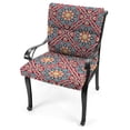 thumbnail image 4 of Jordan Manufacturing 44" x 22" Medlo Sonoma Multicolor Medallion Rectangular Outdoor Chair Cushion with Ties and Hanger Loop, 4 of 15