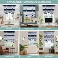 thumbnail image 6 of Tie Up Curtains for Windows Gray Striped Valance Adjustable Balloon Curtain Navy Blue Contrast Stripes Tie Up Shades for Kitchen Living Room Bedroom Privacy Curtain Drape 34x45 Inch, 6 of 9