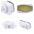 thumbnail image 3 of Bolsa de cosméticos de búho linda y duradera para mujeres, ideal para actividades al aire libre, viajes y vacaciones, color blanco de PU, 3 of 3