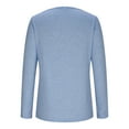 thumbnail image 4 of Jewelreauty Womens Loose Long Sleeve Shirts Pullover Solid Color Casual T-Shirts Lightweight Round Neck Tops (S, Light Blue), 4 of 5