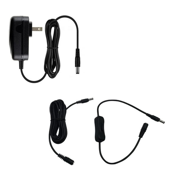 MyVolts 9V Power Supply Adaptor Compatible with Wampler Plexi Drive Deluxe, Euphoria, Sovereign Distortion Effects Pedal - US Plug with Extension and ON/Off Switch