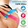 thumbnail image 4 of Uxcell 5.5 Yard x 3 Inch Kinesiology Tape, Adhesive Cotton Sports Muscle Support Tapes Waterproof Elastic Tape Purple 3 Roll, 4 of 7
