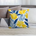 thumbnail image 6 of Yellow Blue Pioneer Flower Pillow Covers,Yellow Blue Pioneer Flower Throw Pillow Covers 18"×18" ,Living Room Sofa Couch Pillow Covers,Decorative Pillow Covers, 6 of 7