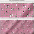 thumbnail image 2 of Soimoi Cotton Cambric Fabric Dot & Penguin Ocean Printed Craft Fabric by the Yard 56 Inch Wide, 2 of 7