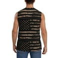 thumbnail image 4 of Balery American Flag with Desert Camouflage Camisetas sin mangas para hombre, absorbe la humedad y protege contra el mal olor.-Small, 4 of 7