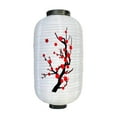 thumbnail image 2 of Linterna de estilo japonés tradicional, pantalla colgante decorativa, luces de tela, decoración de restaurantes japoneses para Festival, patio, fiesta BlancoCuerpoPequeñoFlor Soledad linterna japonesa, 2 of 10