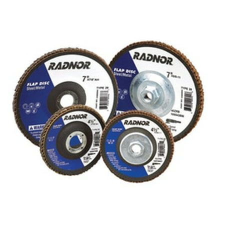 

Radnor 4 X 5/8 36 Grit Aluminum Oxide Type 29 Flap Disc (18 Pack)