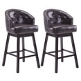 thumbnail image 2 of Upholstered 360° Swivel Counter Stools Set / Provide Comfortable Seating in Kitchen Counter, 2 of 6