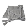 thumbnail image 7 of LR Home Gray Solid Cotton Lightweight Throw Blanket, 50" x 60", 7 of 7