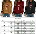 thumbnail image 2 of Women's Sweatshirts Red Wine Glass Christmas Sweatshirt Long Sleeve Casual Pullover Tunic Tops, 2 of 4