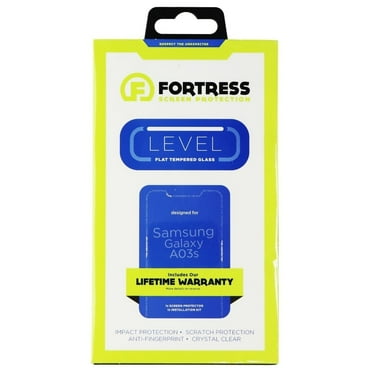 Fortress Level Tempered Glass Screen Protector for Samsung Galaxy A03s - Clear