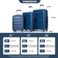 thumbnail image 2 of 3 Piece Luggage Sets PC Lightweight & Durable Expandable Suitcase with 2 Hooks, Double Spinner Wheels, TSA Lock, Hardshell Suitcasefor Travel and Storage(21/25/29), 2 of 8