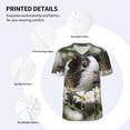 thumbnail image 3 of Goofa Daisy Guinea Pig Pattern Mens Golf Shirt Baseball T-shirt Moisture Wicking Dry Fit Performance Sport Short Sleeve Striped Golf Polo Shirts-XX-Large, 3 of 7