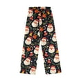 thumbnail image 5 of WTOBBY Women's Cozy Plush Christmas Pattern Pajama Pants - Holiday Themed Sleepwear with Soft Fleece Lining for Winter Home Lounge and Relaxation - Comfortable Fit,Black S, 5 of 5