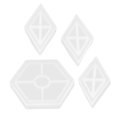 thumbnail image 3 of Moldes de silicona para manualidades, moldes de resina translúcida, moldes de fundición rómbicos para almacenamiento de artículos, manualidades, 3 of 12